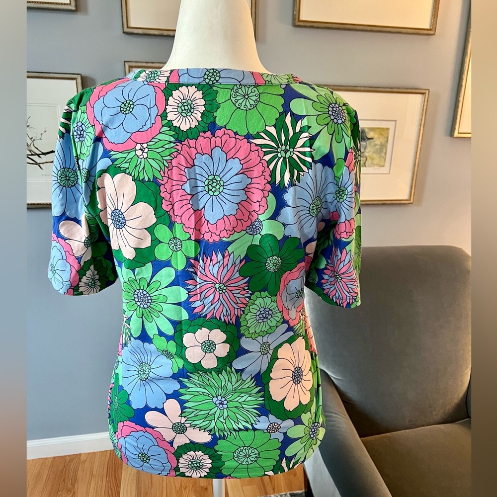 Talbots Tee Multi- Color Pastels; Size L (Nwot) - image 3